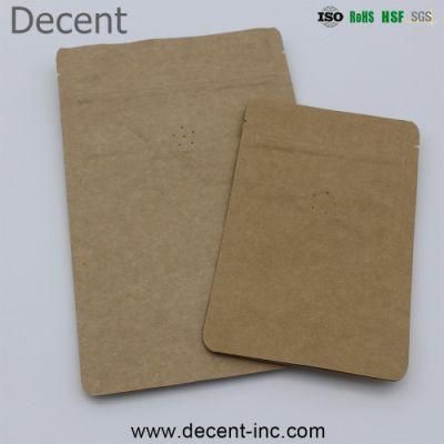 Recyclable Customized Aluminum Ziplock Pouch Block Flat Bottom Coffee Packaging Bags with Valve