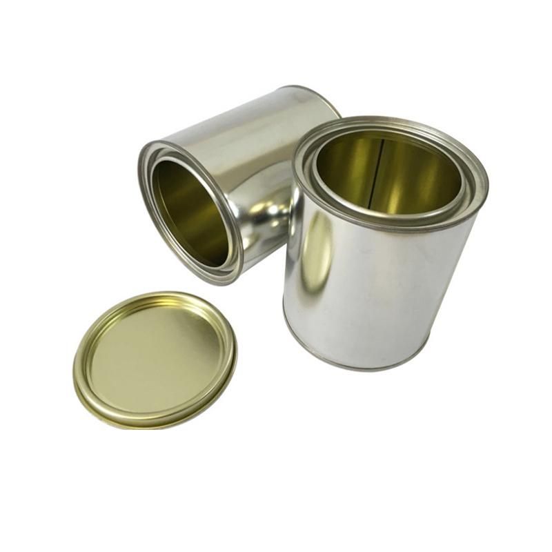 Printed 1liter Small Mini Round Metal Tin Can with Lid