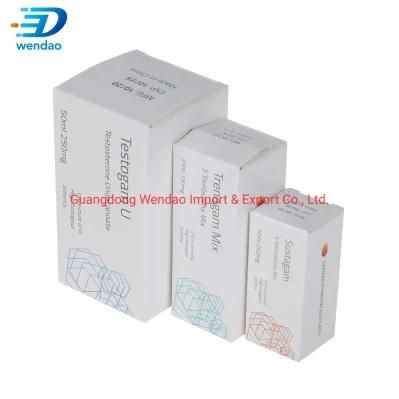 Custom 10ml Vial Ampoule Injection Pharma Label Printing Steroid Handsfree Cardboard Foldable Paper Box