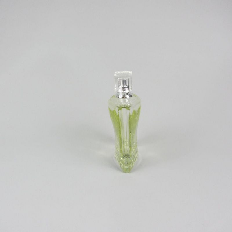 Woman Use Crimping Pump Glass Perfume Bottle 100ml