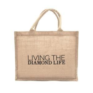 Printed Grocery Shopping Bags Eco Jute Tote Bag