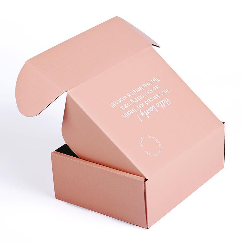 Supplier Custom Pink Two-Sided Printing Underwear Cosmetic Outer Shipping Corrugated Cardboard Packaging Carton Paper Gift Mailer Box