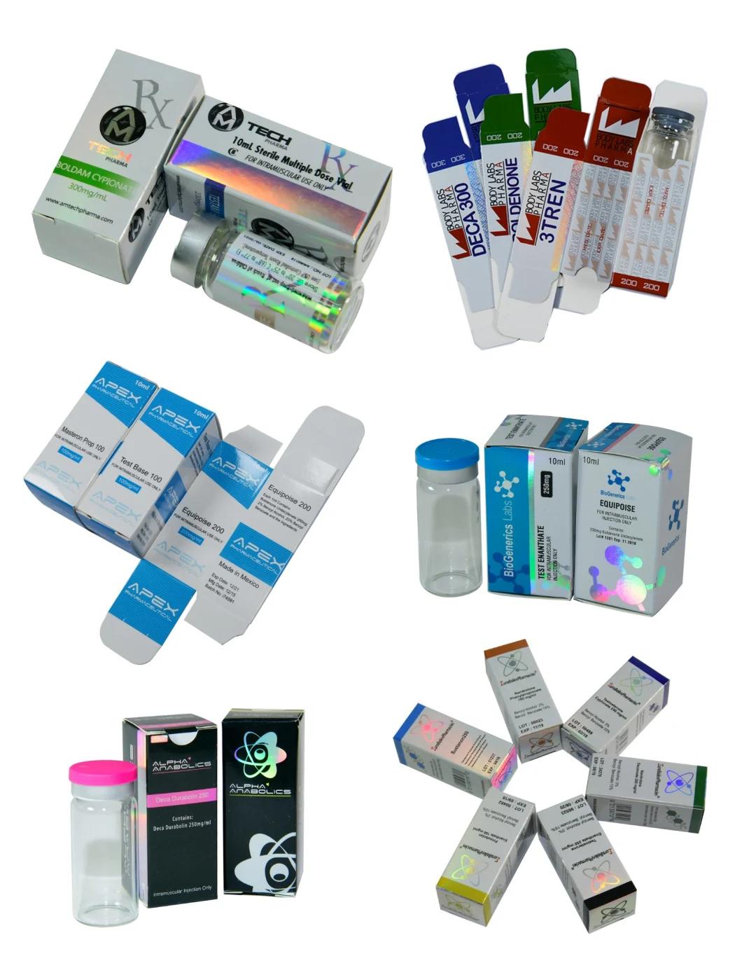 Laser Material Cardboard Custom Printing 10ml Vial Package Folded Small Packing Paper Box