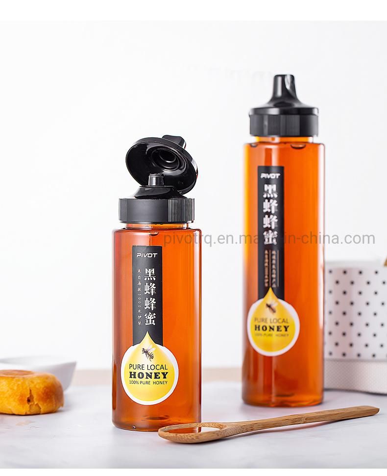 350g Plastic Honey Bottle with Silicone Valve Cap for Packing Honey Syrups