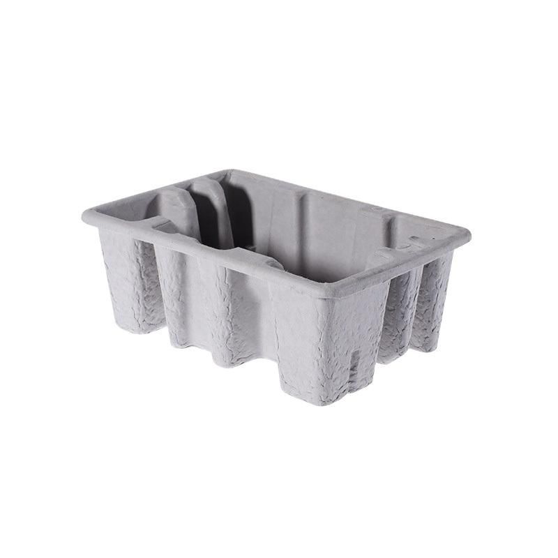 Customized Grey White Recycled Paper Pulp Molded Tray Protective Shipping Packaging Glass Bottle Jar Automotive Part Protective