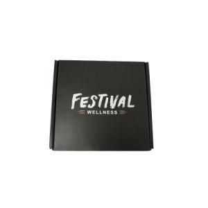 Double Side Color Printed Hot Stamp Black Paper Box Corrugated Shipping Box