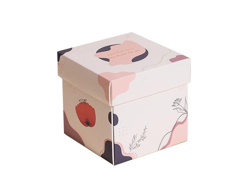 Custom Square High Grade White Card Paper Chocolate Sweet Packing Perfume Packaging Boxes with Lid