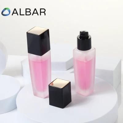 Foundation Liquid Serum Essential Oil Glass Bottles for Skin Care with Black Gold Caps