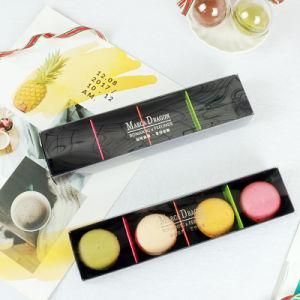 Macaron Packaging Box 4 Drawer Type Transparent Pet Cover Baking Pastry Cake Paper Boxes Handmade DIY Dessert Gift Box