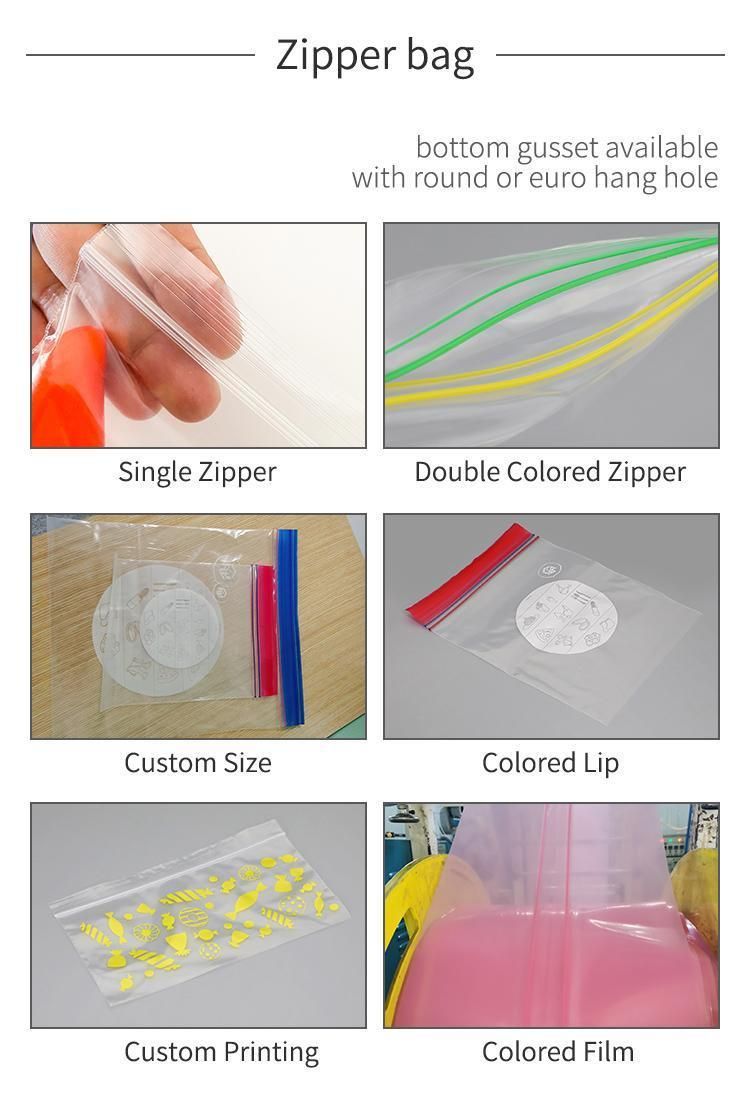 Writable Zipper Bag Food Packaging LDPE Ziplock Bag Reusable