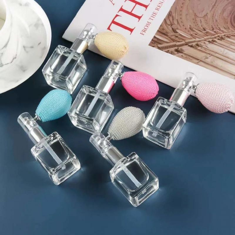 8ml/10ml Custom Logo Makeup Glitter Powder Sprayer Bottle Thick Glass Square Spraying Tool Hair Spray Bottle