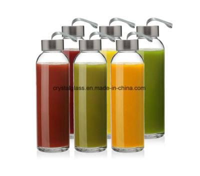 300ml 500ml Juice Drinking Beverage Water Glass Bottle with Loop Lid