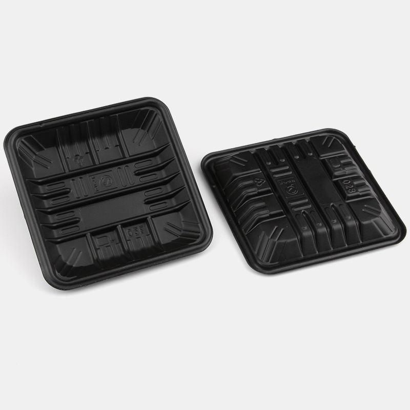 Supermarket Thermoformed PET Plastic Rectangular Food Packaging Tray