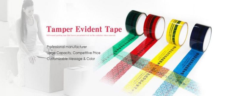 50mm Tamper Evident Security Carton Sealing Tape Tamper Evident Tape