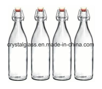 Customize Printing 8oz Airtight Glass Ferment Bottle with Clip Cap