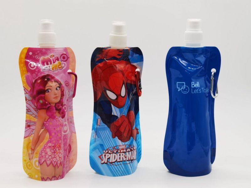 Custom Printed High Quality Doypack Plastic Folding Reusable Water Spout Pouch