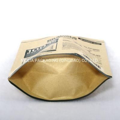 Reclosable Food Grade Smell Proof Plastic Bags Stand up Bottom Water Proof Food Bag