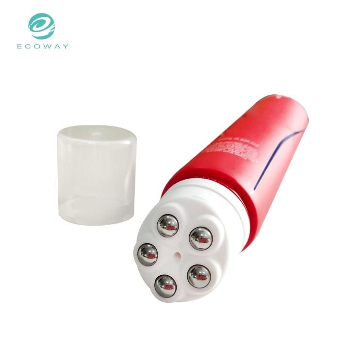 120ml High Capacity PE Five-Ball Bevel Brush Head Silk Screen Offset Printing Body Milk Ball Tube