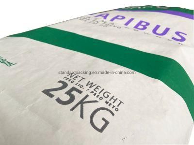 Kraft Paper Laminated PE Liner Flour Bag Size 25kg