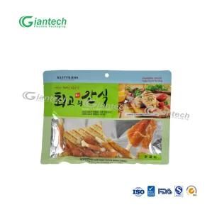 Food Grade Packaging Custom Sizes Three Side Seal Bag for Pet Food Fish with Open Window