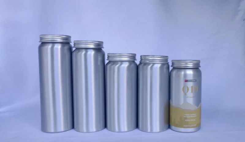 Large Diameter Bottle Pharmaceutical Capsule Fish Oil Vitamin Tablet Aluminum Bottle