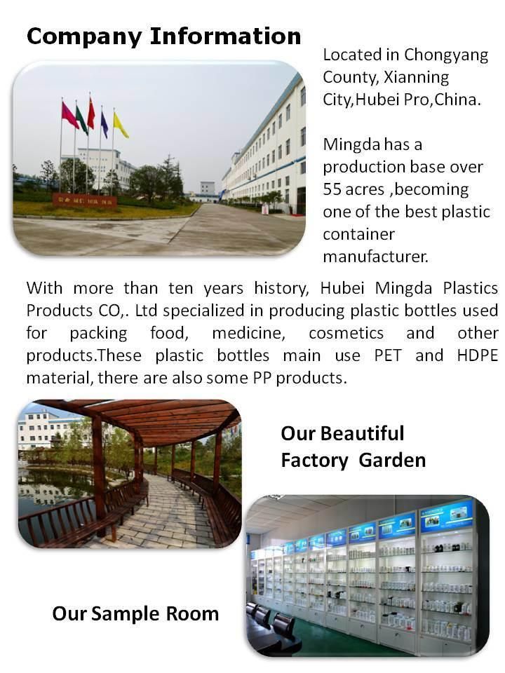 Pet/HDPE Plastic Bottle for Medicine/Food/Health Care Products Packaging