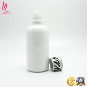 White Glass Bottle with Distinctive Lid