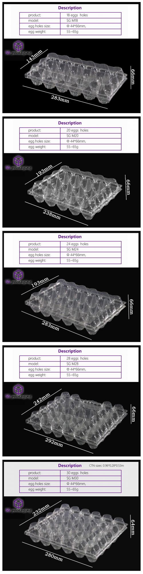 30 Cells Eggs Tray Box Packaging