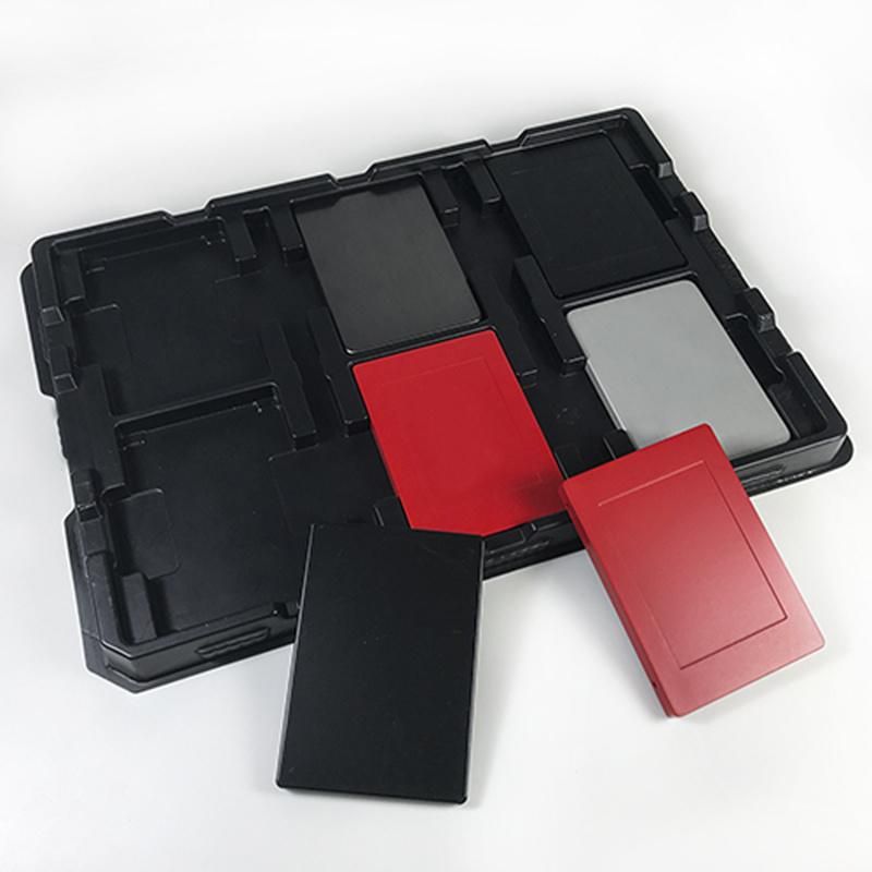 Customized Blister Pet/PP/PVC/PS Electronic Component Black Tray