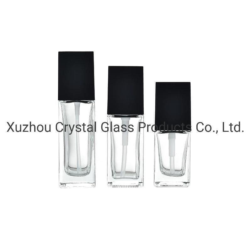 Frosted Glass Skin Face Cream Jar Cosmetic Packaging with Gold Lid