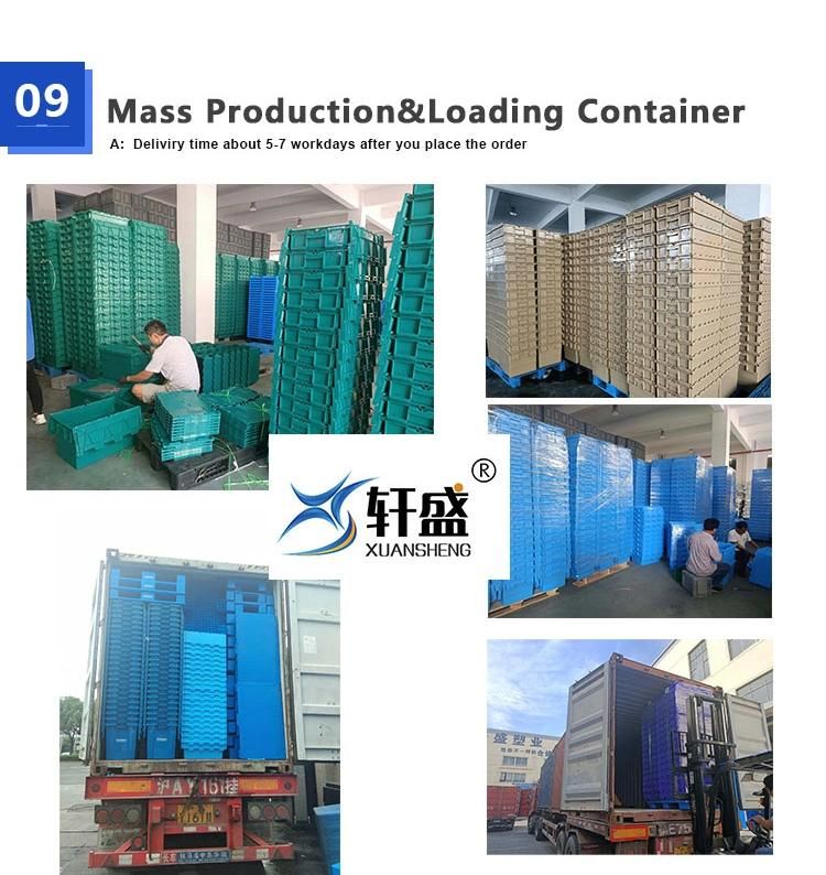 Heavy Duty PP Material Plastic Moving Box with Lid