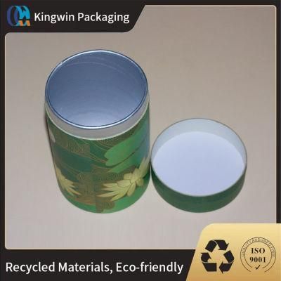 Kraft Paper Box Packaging Tube Metal Lid Premium Customized Airtight Packaging