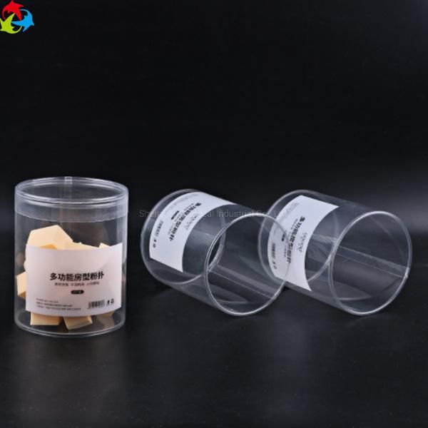 Transparent Round Tube Container PVC Packaging Box for Puff Round Tube Container
