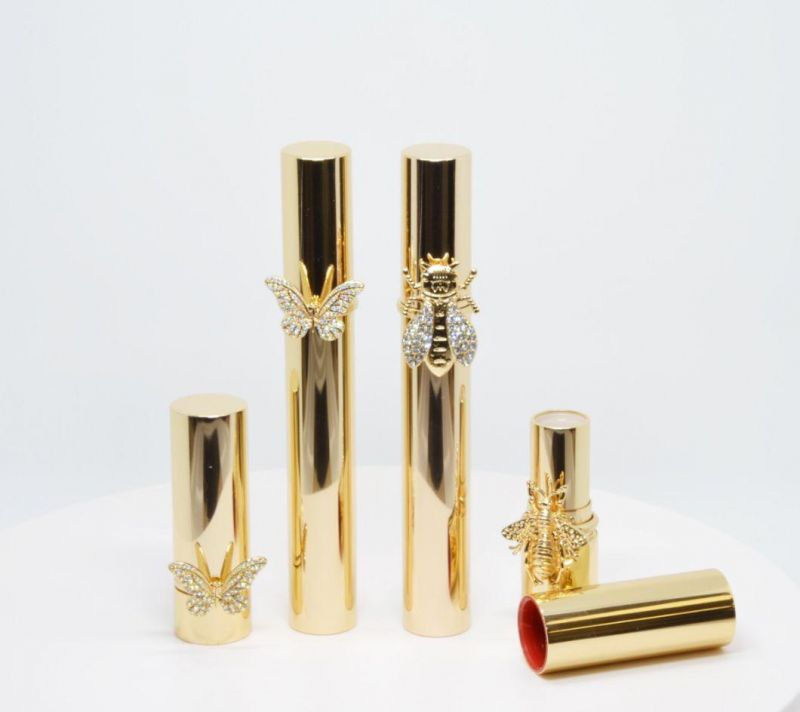Empty Golden Lipstick Packing Tube, Cosmetic Packaging Tube
