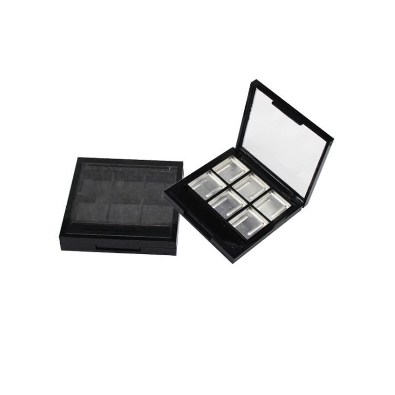 Ready to Ship 6 Colors Customized Private Label Empty Plastic Make up Cosmetics Eyeshadow Palette Packaging