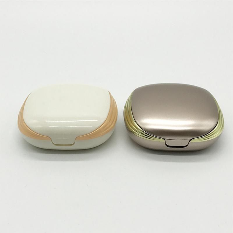 Empty New Design Sqaure Plastic Compact Powder Case with Mirror Cosmetic Container for Pressed Powder