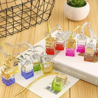 6ml Car Air Freshener Scent Perfume Bottle Ornament Essential Oil Diffuser Fragrance Hanging Empty Bottle Interior Accessory