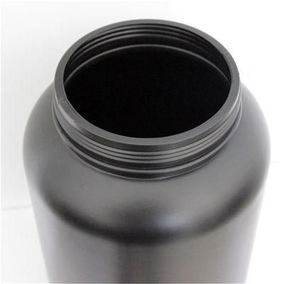 Customized UV Black 1L 2L 3L HDPE Plastic Protein Powder Container
