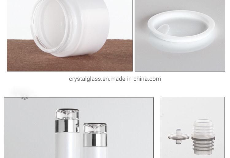 Pearl White 30g 50g Pearl White Glass Bottle for Cosmetic