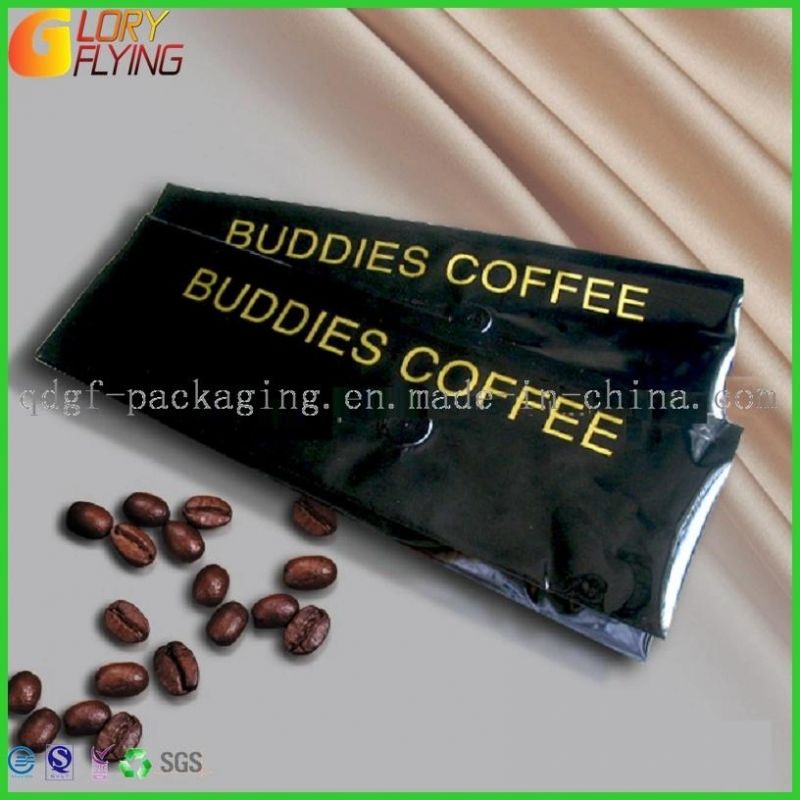 Standing Food Zipper Bag with Valve for Ground Coffee Packaging