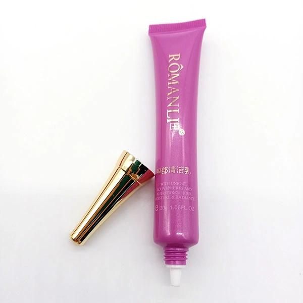 Empty Plastic Tubealuminum Tube Cosmetic Packaging with Gold Silver Cap