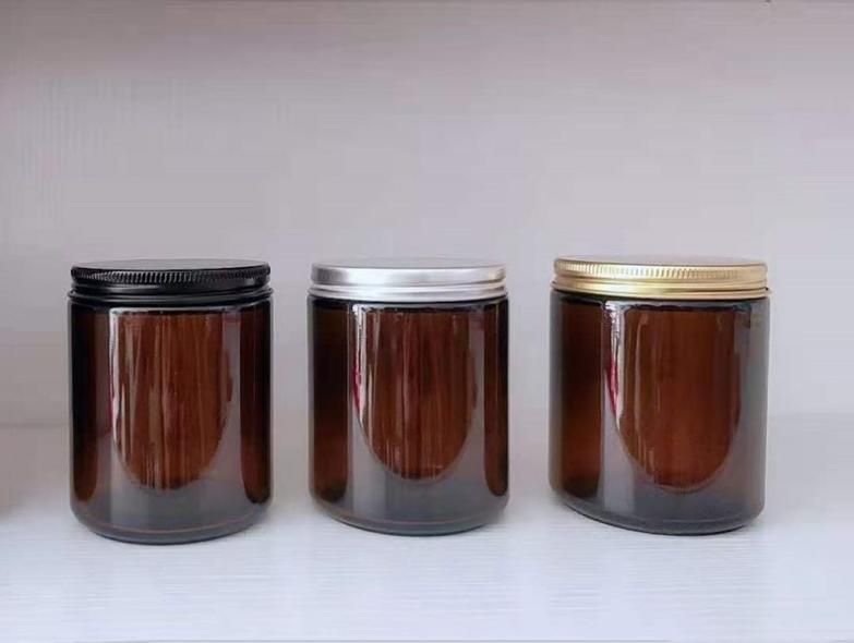 200g Big Container Amber Glass Jar Candle/Wax Jar Fragrance Cup