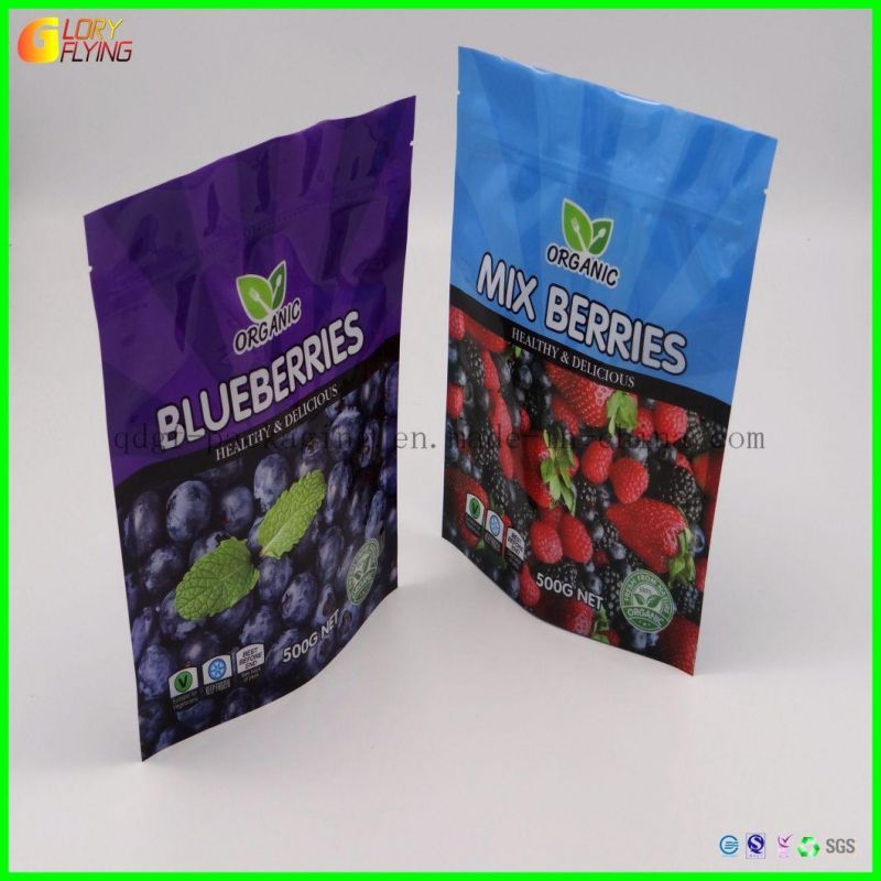 Custom Printed Laminated Bags Plastic Vacuum Bags Frozen Food Packaging Bags.