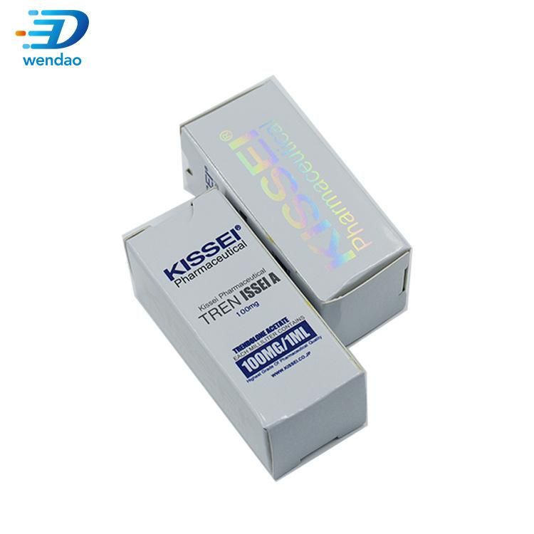 Waterproof Free Design Logos Hologram Overlay Label 10ml Vial Labels and Boxes