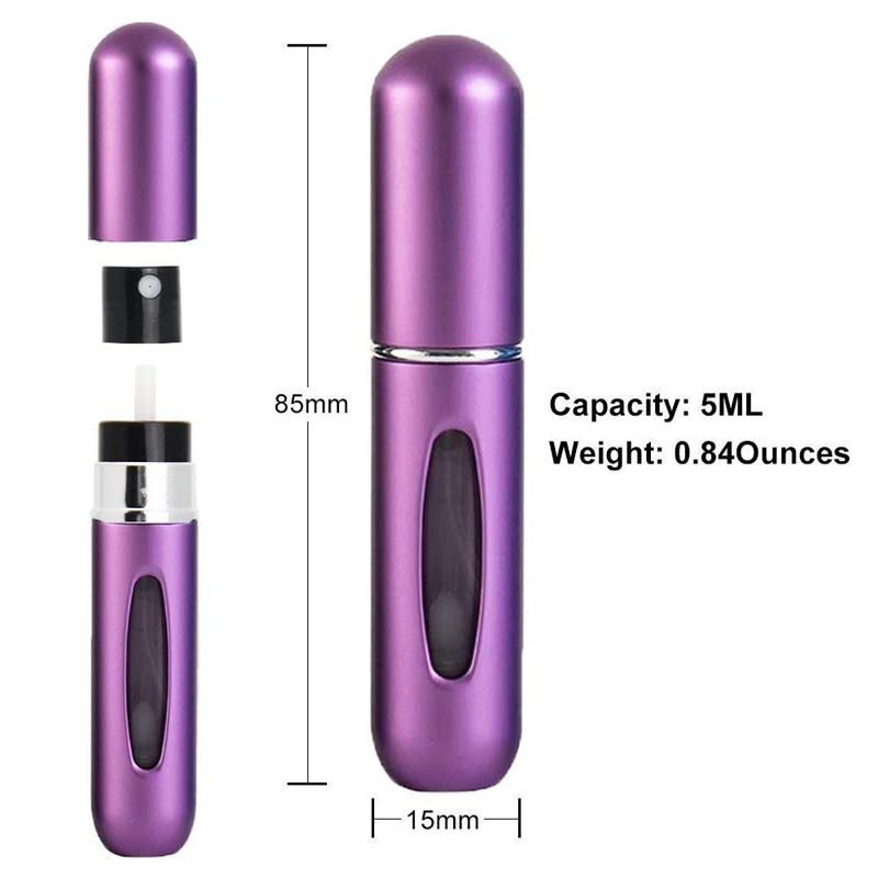 Custom 5ml 8ml Empty Travel Pocket Refillable Mist Spray Bottle Mini Cosmetic Perfume Bottle