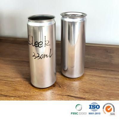 High Quality 2 Pieces Juice Epoxy or Bpani Lining Sleek 355ml Aluminum Can