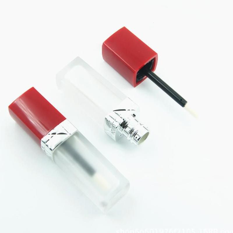 New Arrival Cosmetic Lipstick Packaging 4.5ml Frost Red Lipgloss Wand Tubes Basic Lip Gloss Containers Tube