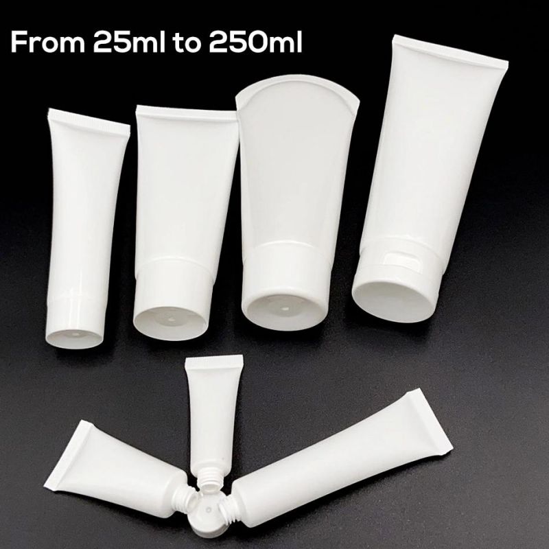 Wholesale Customized Matte White Plastic PE Sunscreen Cream Tube