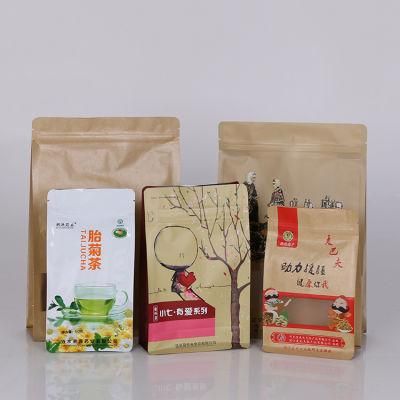 Eco Friendly Craft Paper Coffee Bags with Valve and Zipper