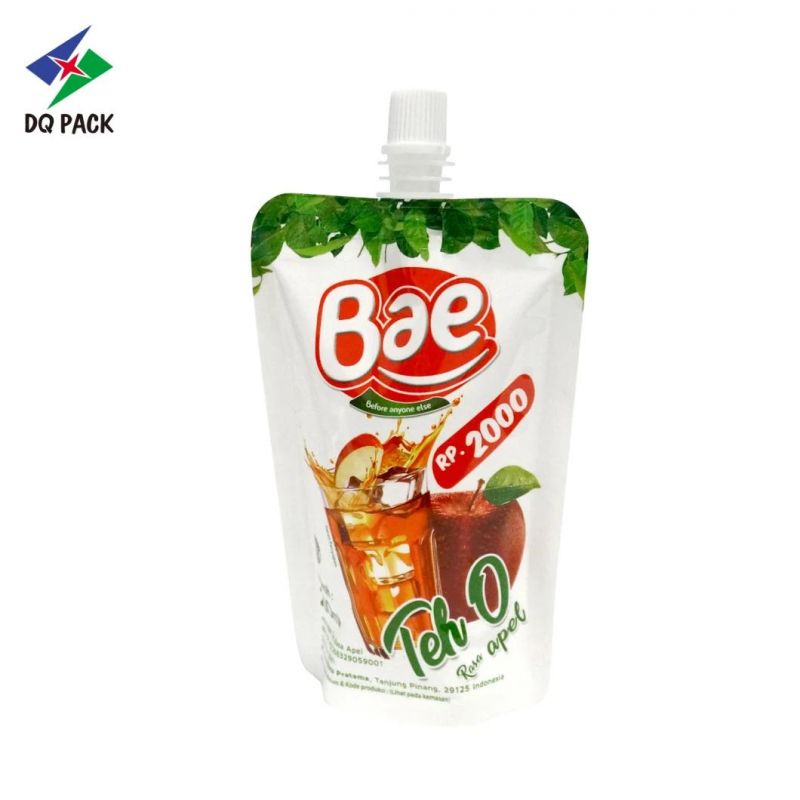 Customized Gravure Printing 200ml Stand up Pouch with Spout Juice Pouch Plastic Bag